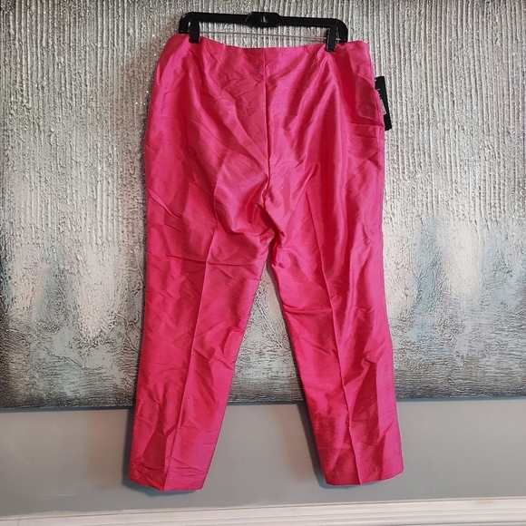 Lauren Ralph Lauren 100% Silk High Rise Ankle Pants Sz-12 NWT - Picture 2 of 6